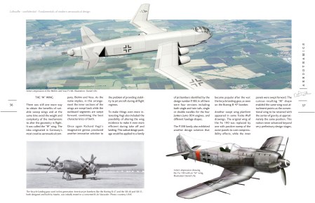 A spread from Luftwaffe Confidential, showing some of the wing planforms Nazi scientists experimented with for various reasons.