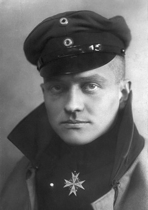 Rittmeister Manfred Freiherr von Richthofen wears his Ordre pour le Mérite, Prussia's highest military honour, in a 1917 postcard portrait. (wikipedia)
