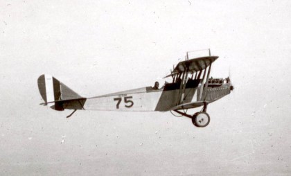 One Jenny flying one of thousands of WW1 US Army training flights. Photo by George Johnson, Aviation Section, US Army Signal Corps via wikipedia