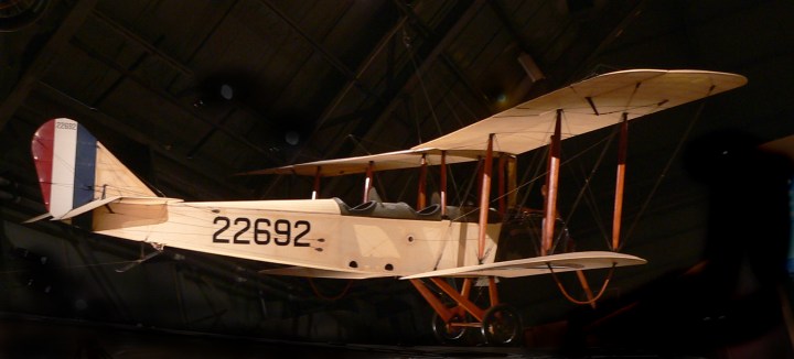 The Curtiss JN4-D Jenny on display in the National Museum of the USAF, Wright-Patterson AFB, OH. Photo by Greg Hume CC BY-SA 3.0