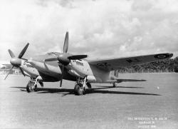 Production Sea Mosquito TR Mk.33 'TW281' in August 1946. Note the reshaped nose is an improved version of the early thimble radome. (IWM ATP 14612B)