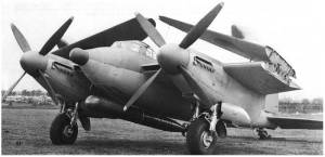 A slightly closer view of LR387, giving a good view of the new oleo undercarriage and the thimble nose.