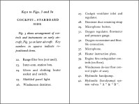 Key to the Liberator cockpit sidewall diagram. (Air Ministry Pilot's Notes)
