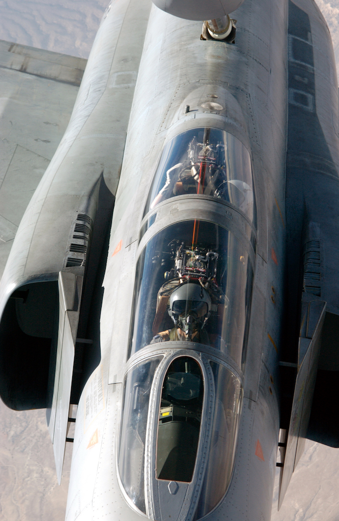 A masterpiece of design, the F-4 Phantom II's hinged inlet ramps tuned the supersonic shockwaves to optimise incoming air pressure recovery for the aircraft's twin J79 engines. (USAF Photo)