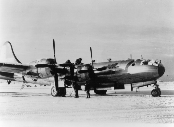 In happier days... 44-62214 receives attention at Eielson (or nearby Ladd) AFB some time in the early 50s. (USAF)