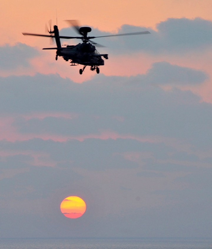 Apache over the Mediterranean