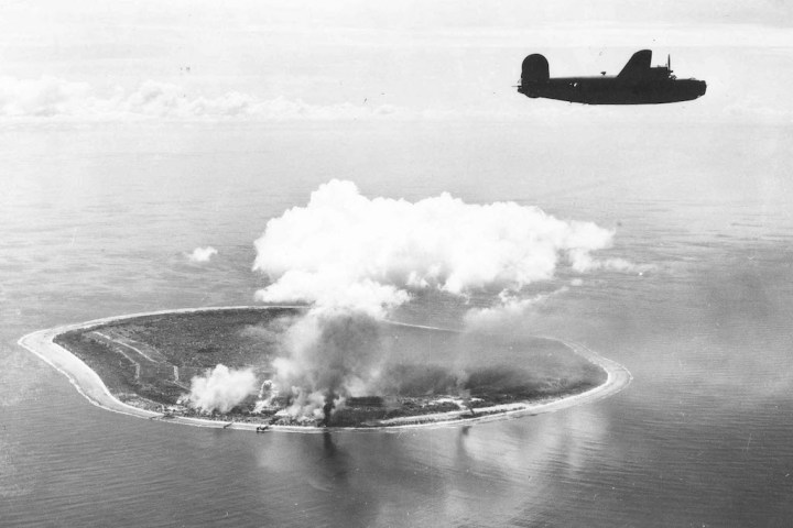 B-24 attacks Nauru