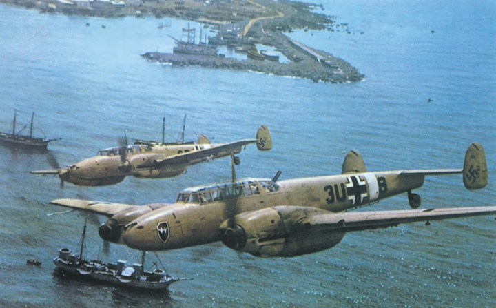 Messerchmitt Me.110Ds over Tripoli