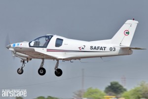 Made in Sudan, the all metal SAFAT03 – a very handy trainer, glider tug and light utility two-seater. (© Niel Swart)